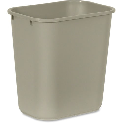 Rubbermaid Commercial Products  Waste Bin,Plastic,28 Quart,14-1/4"x10-1/4"x15",Beige