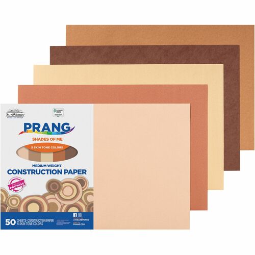 Pacon  Multicultural Construction Paper, 12"x18", 50/PK, Assorted