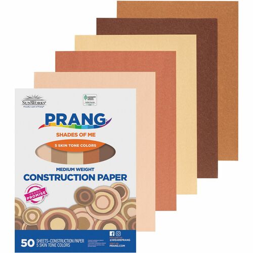 Pacon  Multicultural Construction Paper, 9"x12", 50/PK, Assorted