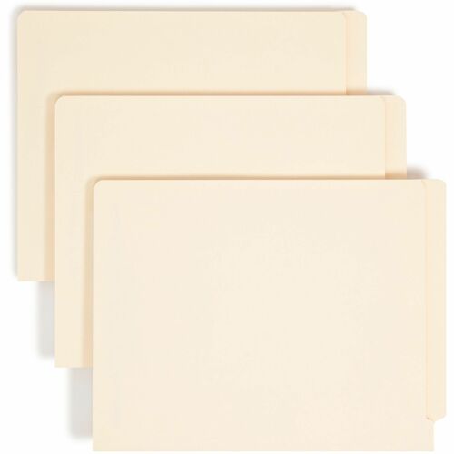 Smead  End Tab Fastener Folder, Straight Cut, Ltr, 250/BX, MLA