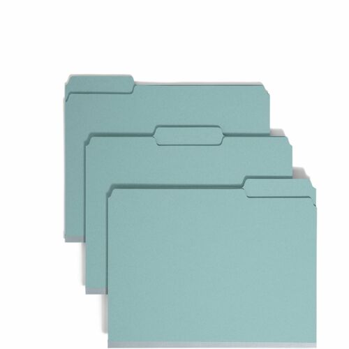 Smead  Fastener Folder, 1/3 Cut Tab, Letter, 25/BX, Bright Blue