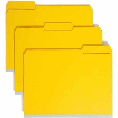 Smead  Fastener Folder, 1/3 Cut Tab, Letter, 25/BX, Yellow