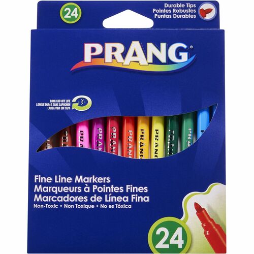 Dixon Ticonderoga Company  Marker, Washable, Fine Point, Nontoxic, 24/ST, Ast