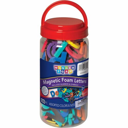 Pacon  Letters/Numbers, Magnetic. w/Jar, 1-1/2-1", 130/ST, AST