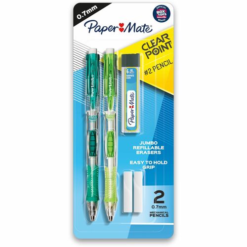 Paper Mate  Mechanical Pencil, Refillable, 0.7 mm, 2/PK, Assorted
