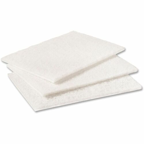 3M  Cleansing Pad, Light Duty, 6"x4-1/4", 60/CT, White