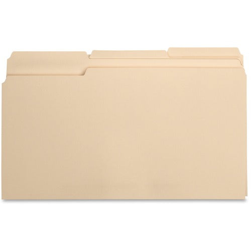 Business Source  File Folders,11 Pt.,1/3 Cut Ast Tab,Legal,100/BX,Manila