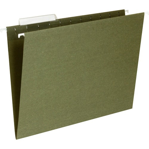 Business Source  Hanging Folder, 1/3 Tab Cut, Letter, 25/BX, Standard Green