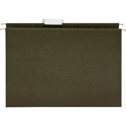 Business Source  Hanging Folder, 1/5 Tab Cut, Letter, 25/BX, Standard Green