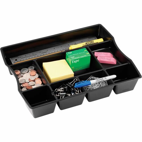 Newell Rubbermaid  Drawer Organizer,w/9 Compartments,14-7/8"x11-7/8"x2-1/2",BK