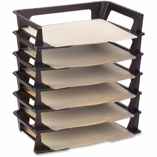 Newell Rubbermaid  Letter Trays, Self Stacking, Side-Load Letter, Black