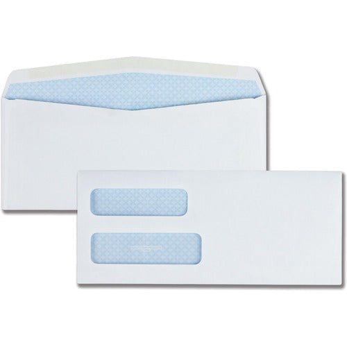 Quality Park  Envelopes w/Double Window, No.10, 4-1/8"x9-1/2", 500/BX,WE