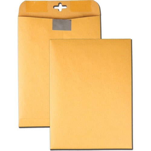 Quality Park  Clear-Clasp Envelopes, 9"x12", 100/BX, Kraft