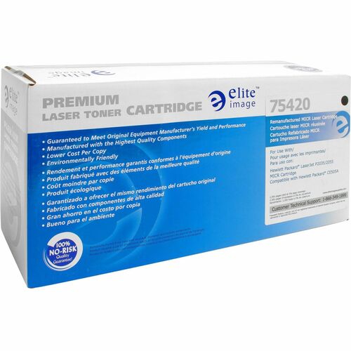 Elite Image  Micr Toner Cartridge, 2300 Page Yield, Black-ELI75420
