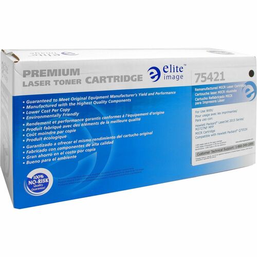 Elite Image  Micr Toner Cartridge, 7000 Page Yield, Black-ELI75421