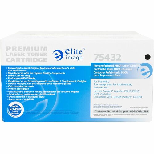 Elite Image  Micr Toner Cartridge, 24000 Page Yield, Black-ELI75432