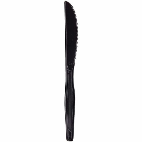 Dixie Foods  Knives, Medium-weight Plastic, 1000/CT, Black-DXEKM517