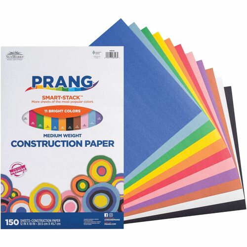 Pacon  Construction Paper, 12"x18", 150/PK, Assorted