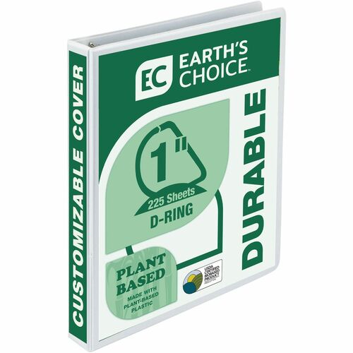 Samsill  D-Ring View Binders, 1", Capacity, 11"x8-1/2", White