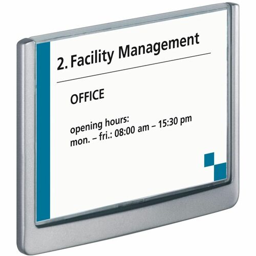 Durable Office Products  Click Sign, 6-3/4"x5/8"x5-1/8", Graphite