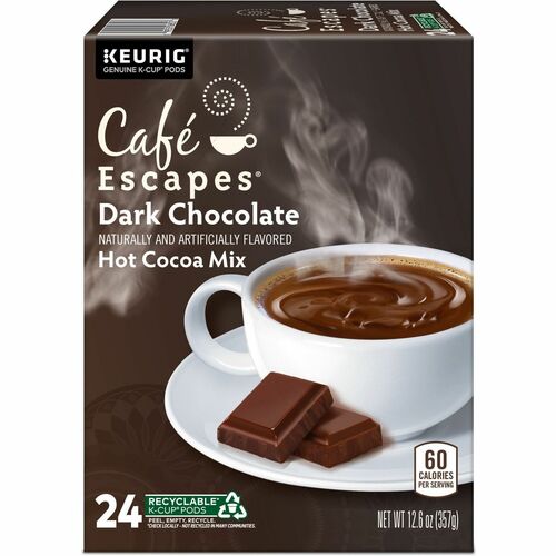 Green Mountain  Hot Cocoa,Dark Chocolate,K-Cup,24/BX-GMT6802