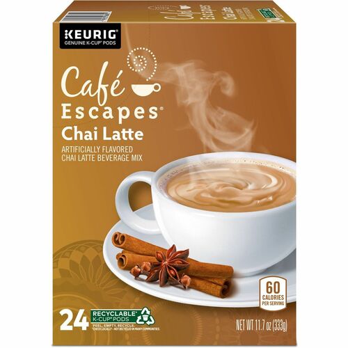 Green Mountain  Chai Latte,Black,K-Cup,24/BX,Brown-GMT6805