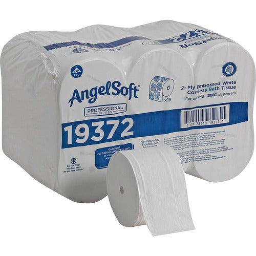 Georgia-Pacific  Bath Tissue, F/Dispenser,2-Ply Coreless, 18RL/CT, White-GPC19372