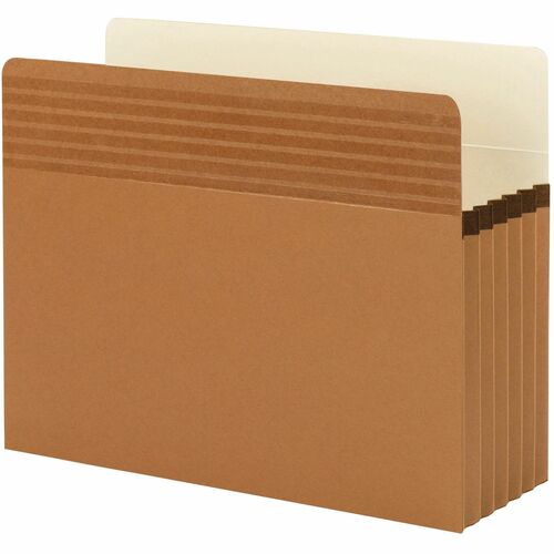 Smead  Easy Grip Pockets, Letter, 5-1/4" Exp, 10/BX, RedRope