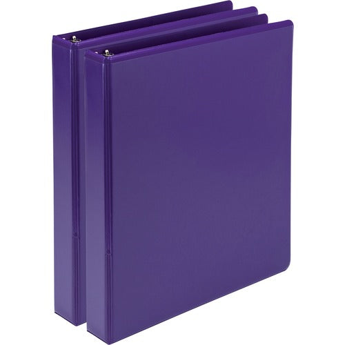 Samsill  Presentation Binder, 11"x8-1/2", 1" Cap, 2/PK, Purple