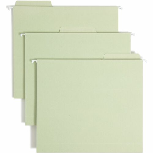 Smead  Box Bottom Hanging Folders, 2" Exp, Letter, 20/BX, Moss