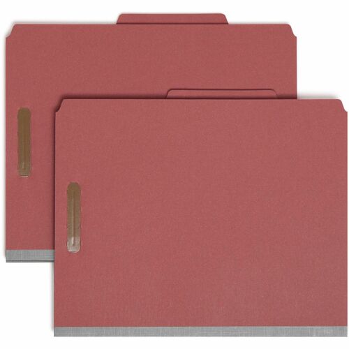 Smead  Classification Folder,2 Div.,2" Exp., 2/5 Cut,Ltr,10/BX,RD