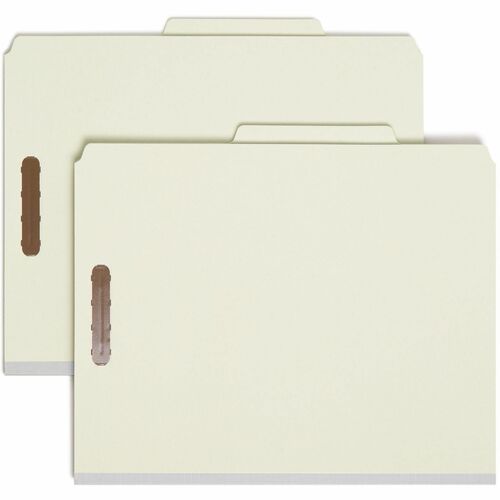 Smead  Classification Folder,2 Div.,2" Exp., 2/5 Cut,Ltr,10/BX,GYGN