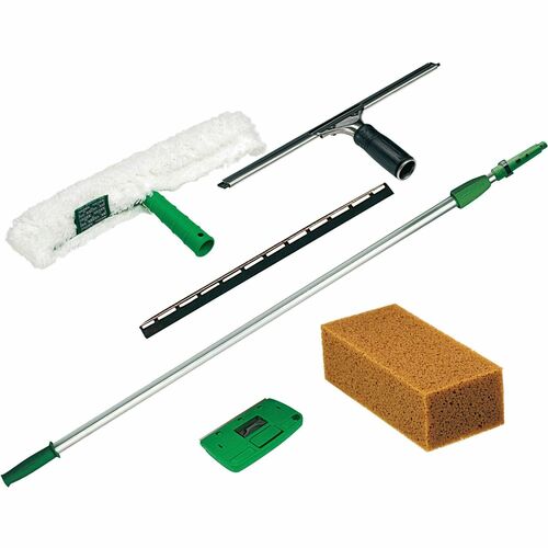 Unger  Professional Window Cleaning Kit, 56" Long, White/Green