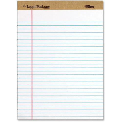 Tops  Writing Pads, Legal Rule, 8-1/2x11-3/4", 50/Sht,1 DZ, White