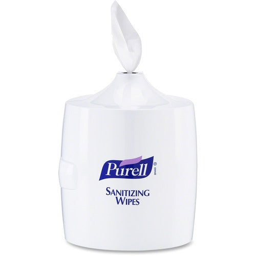 Gojo  Dispenser,f/Sanitizing Wipes,Wall Mount,1200 Wipe Cap,White-GOJ901901
