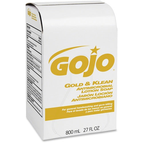 Gojo  Lotion Soap Refill,f/Bag-in-Box Disp, Antimicro,800ml-GOJ912712