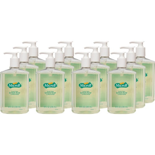 Gojo  Antibacterial Lotion Soap, Pump Bottle, 8 oz., 12/CT-GOJ975212CT