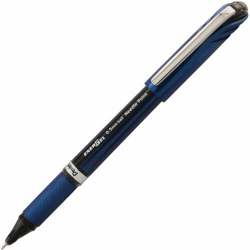 Pentel  Gel Pen, Needle Tip/Fine Pt, 0.5mm, 1 DZ, Black Ink