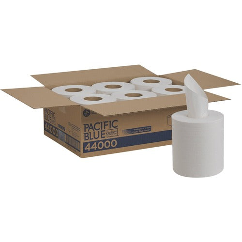 Georgia-Pacific  Paper Towel, Center Pull, 2-Ply, 8-1/2"Wx12"L, 6/CT, White-GPC44000