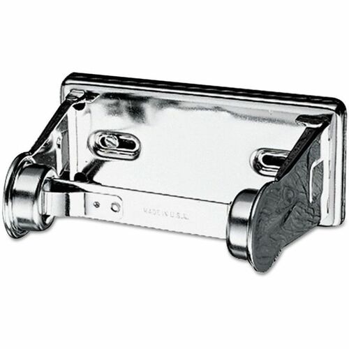 San Jamar  Dispenser, f/Bthrm Tissue, Locking, 6"x4-1/2"x2-3/4", Chrome