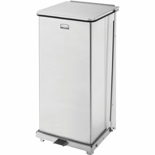 Rubbermaid Commercial Products  Step Can, f/Indoor Waste, Stainless Steel, 15"x15"x30", SR