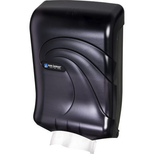 San Jamar  Towel Dispenser,Hi-Cap,MF/C-Fold,18"x11-3/4"x6-1/4",BK