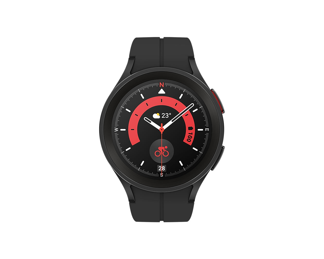 Samsung Galaxy Watch5 Pro SM-R920N 1.4" OLED 45 mm Digital 450 x 450 pixels Touchscreen Black Wi-Fi GPS (satellite)
