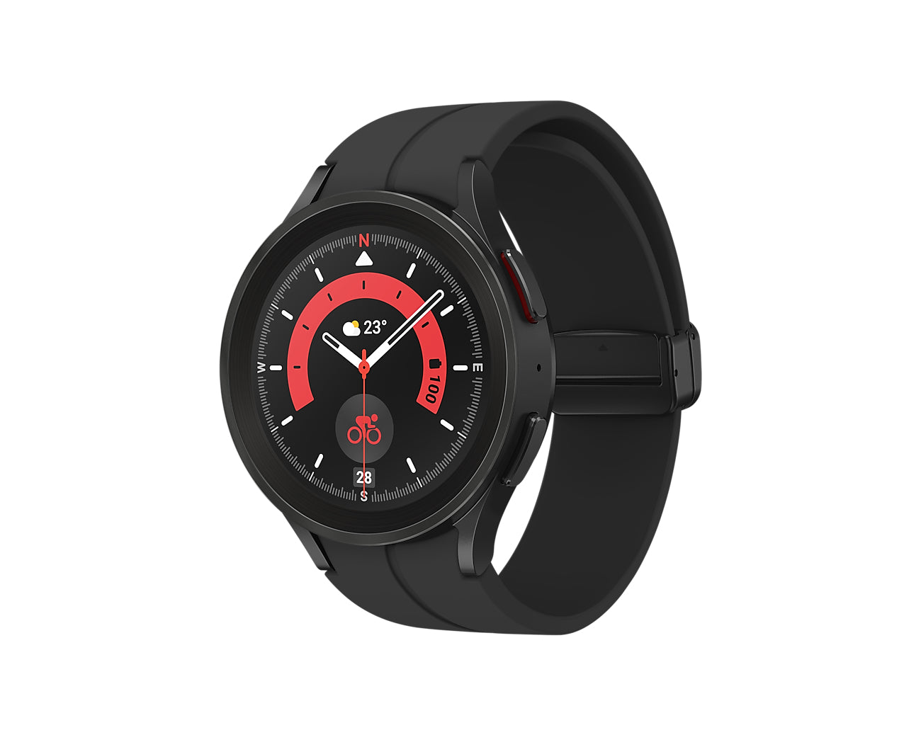 Samsung Galaxy Watch5 Pro SM-R920N 1.4" OLED 45 mm Digital 450 x 450 pixels Touchscreen Black Wi-Fi GPS (satellite)