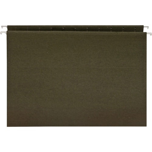 Business Source  Hanging Folders, No Tabs, Letter, 25/BX, Green