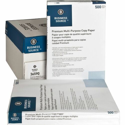 Business Source  Multipurpose Paper,92 Bright,20lb.,11"x17",5RM/CT,White