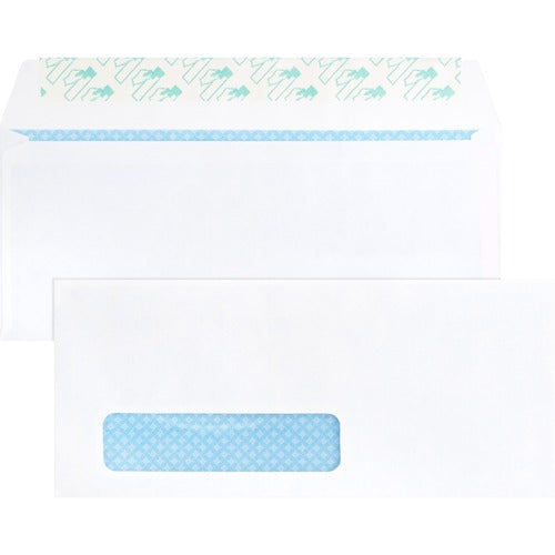 Business Source  Peel/Seal Envelopes,Tint,Window,No.10,24 lb,500/BX,White