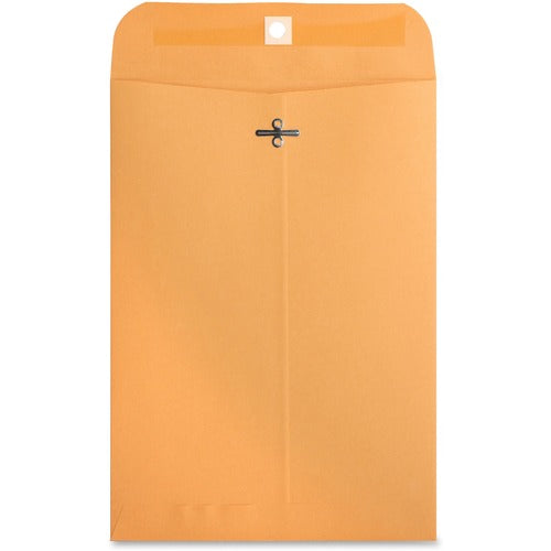 Business Source  Clasp Envelopes,28 lb.,7-1/2"x10-1/2",100/BX,Brown Kraft