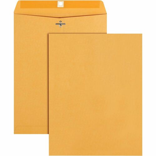 Business Source  Clasp Envelopes,28 lb.,9-1/2"x12-1/2",100/BX,Brown Kraft