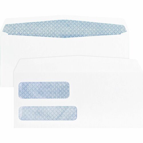 Business Source  Double Window Envelopes,No. 9,3-7/8"x8-7/8",500/BX,White